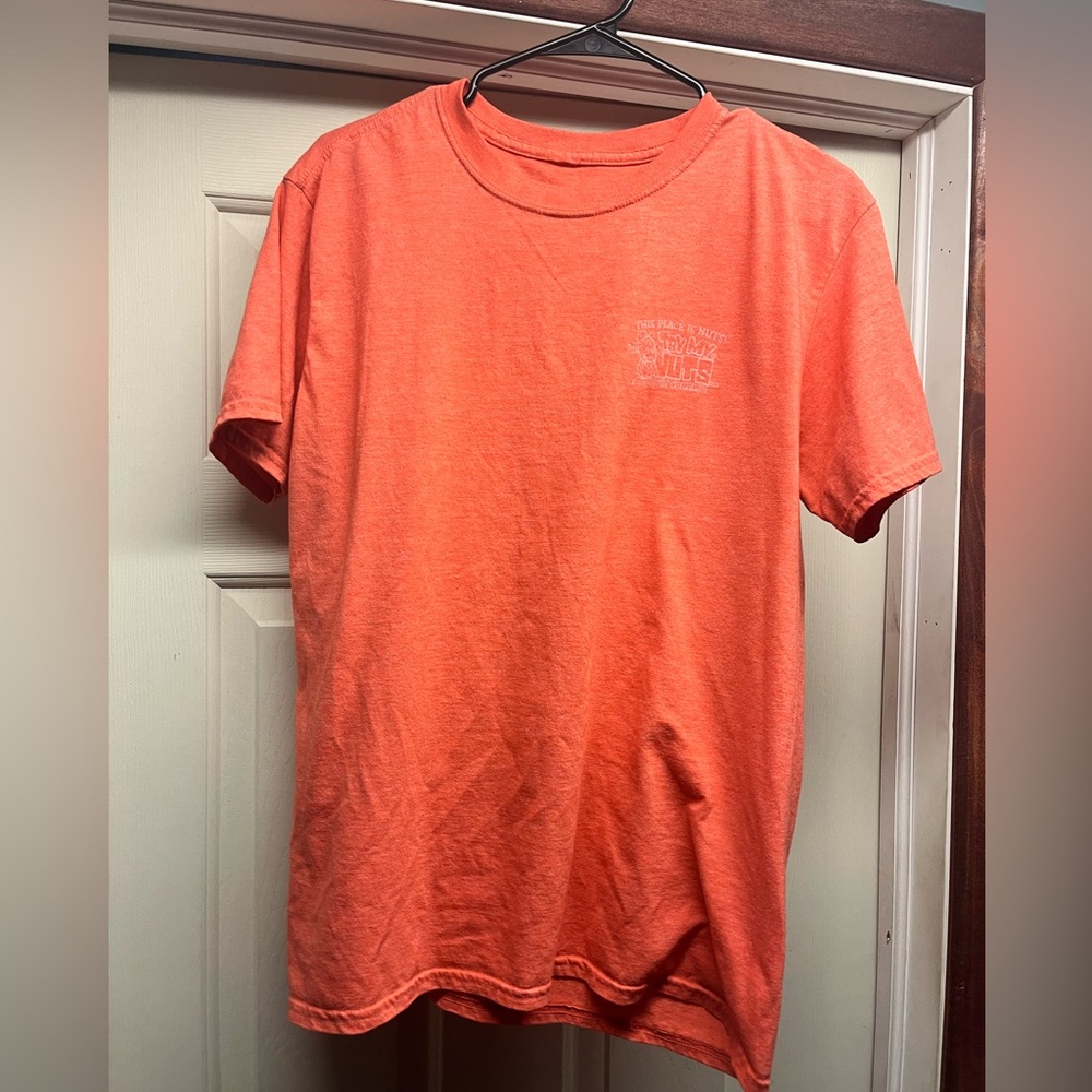 Try My Nuts Outsr Banks shirt size large orange